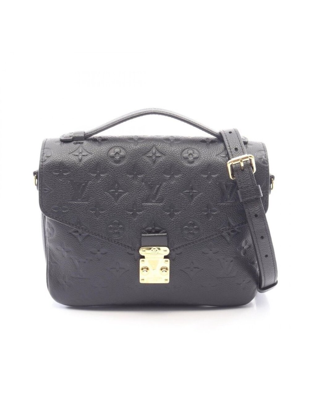 Louis Vuitton Handbag Pochette Metis MM Monogram Empreinte Noir 2-Way Leather